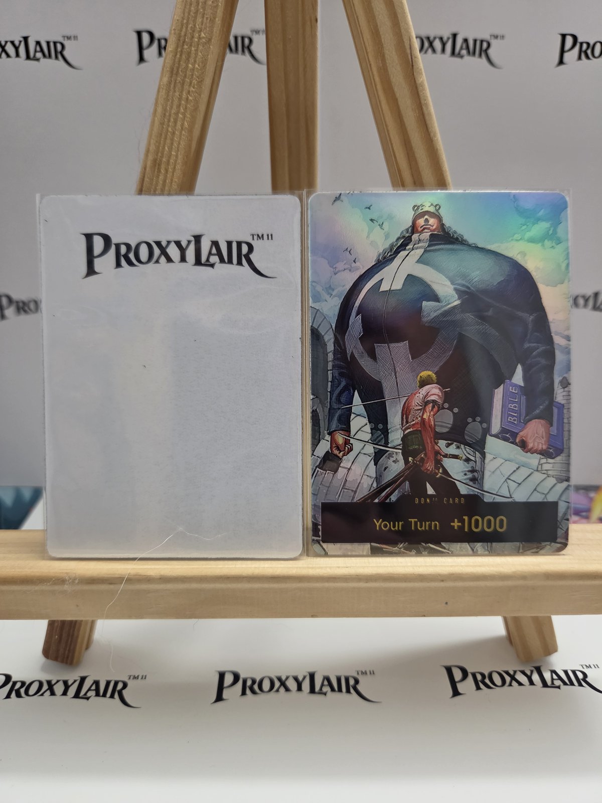 Three-Blade Style DON!! — custom foil full-art DON!! card